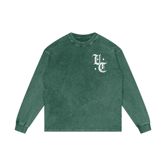 Try #01 Acid Wash Oversize Long Sleeve T-Shirt