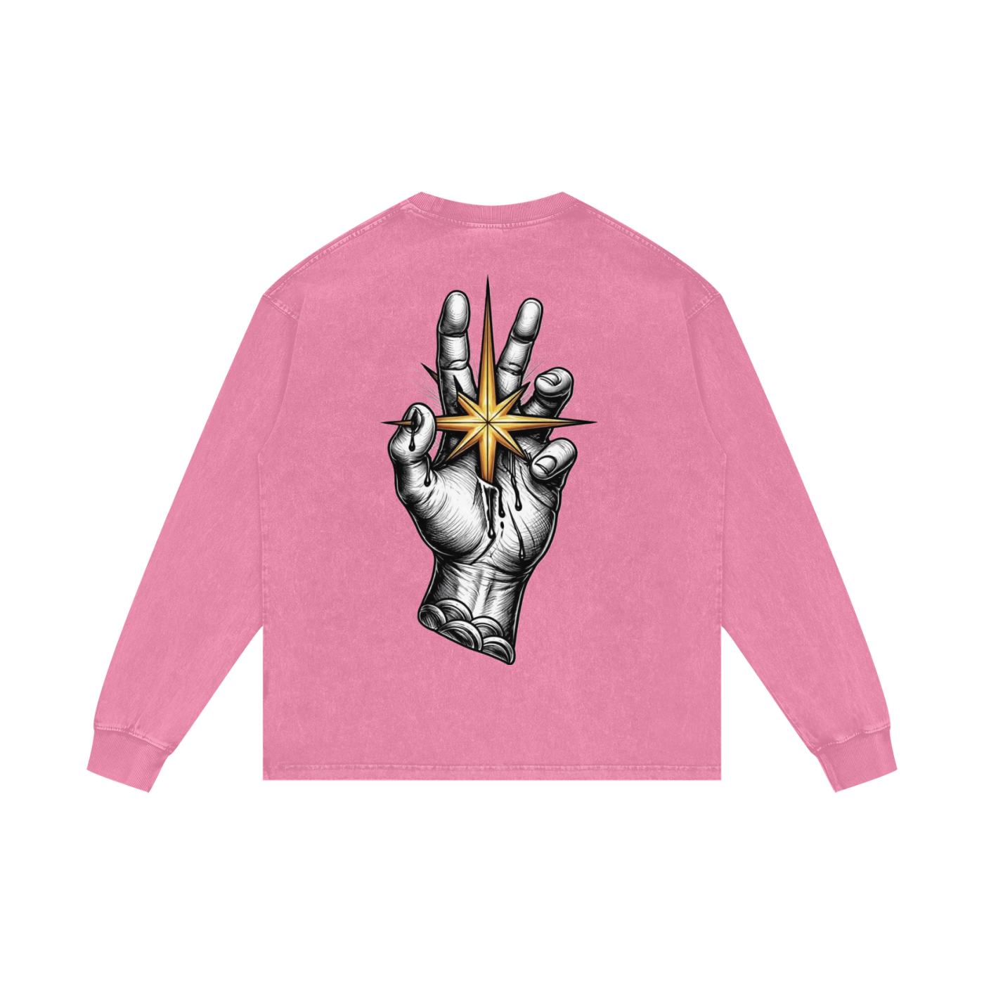 Try #01 Acid Wash Oversize Long Sleeve T-Shirt