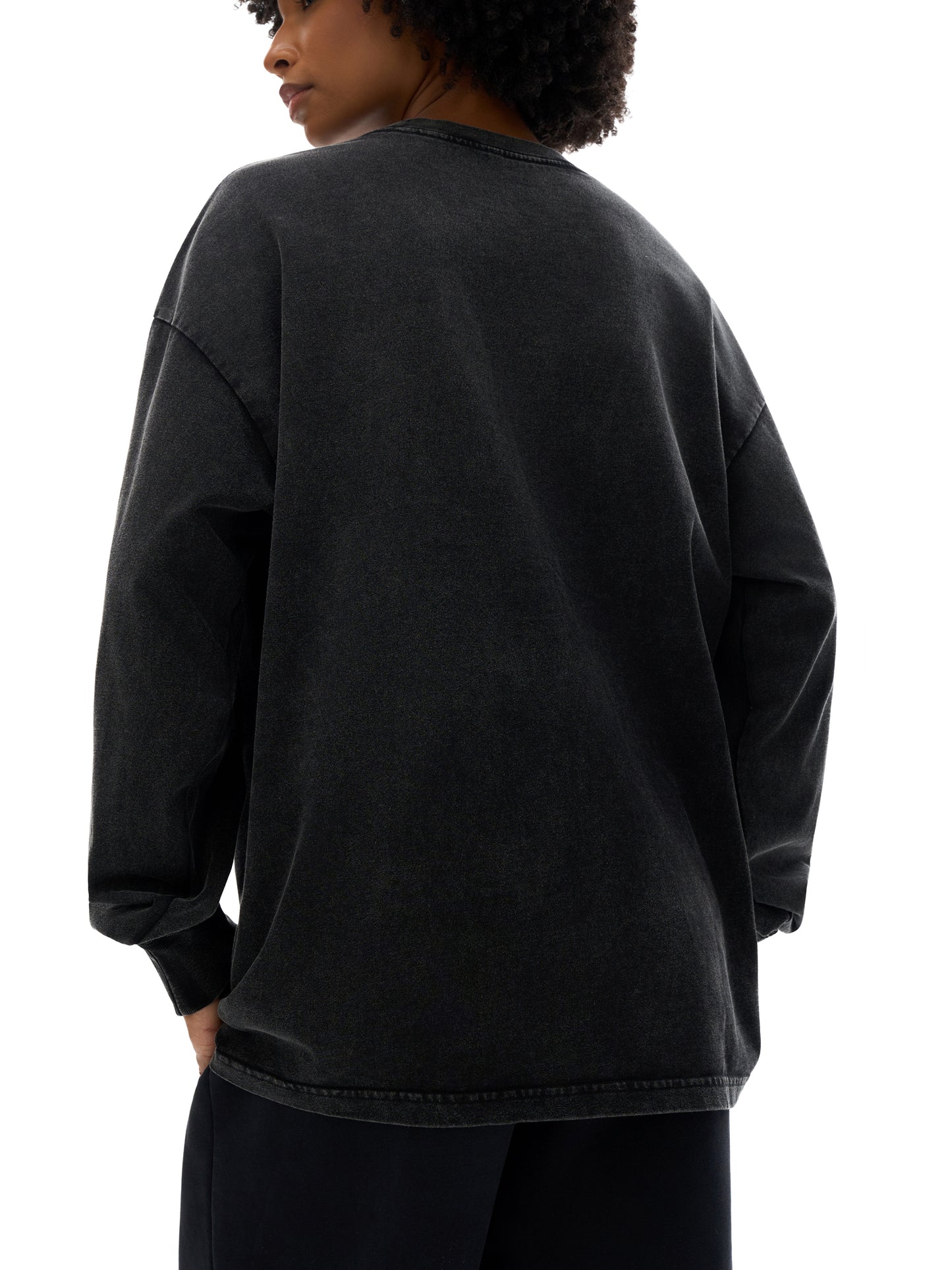 Try #01 Acid Wash Oversize Long Sleeve T-Shirt
