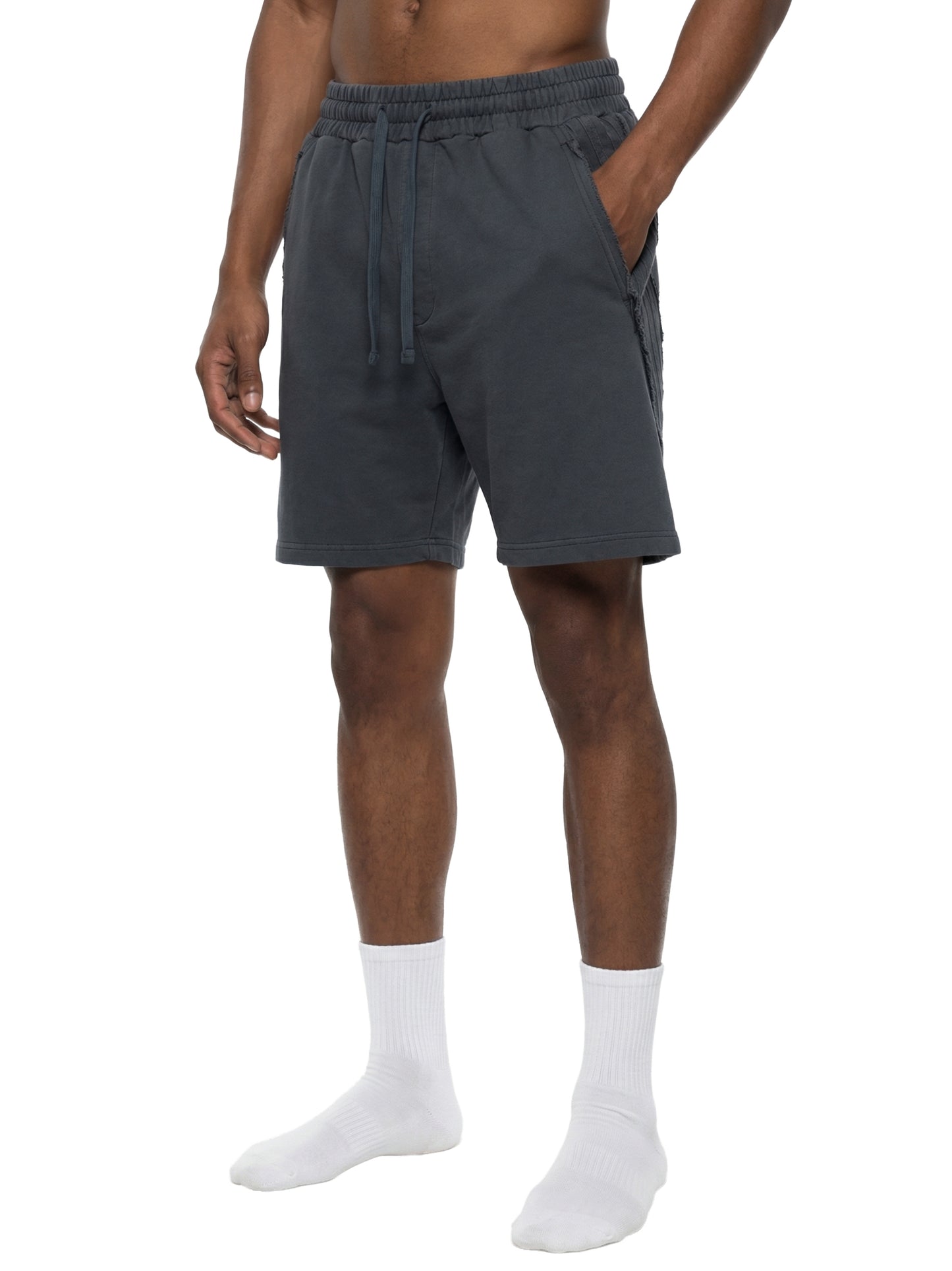 Try #01 Vintage Wash Raw Edge Shorts